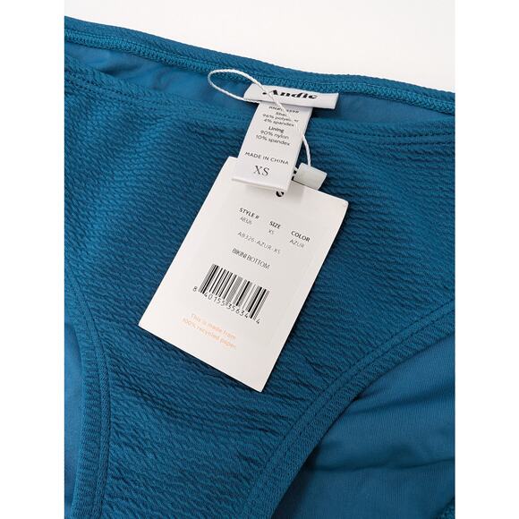 Andie Swim Bikini Bottom Azur Ripple Texture XS - Picture 4 of 5